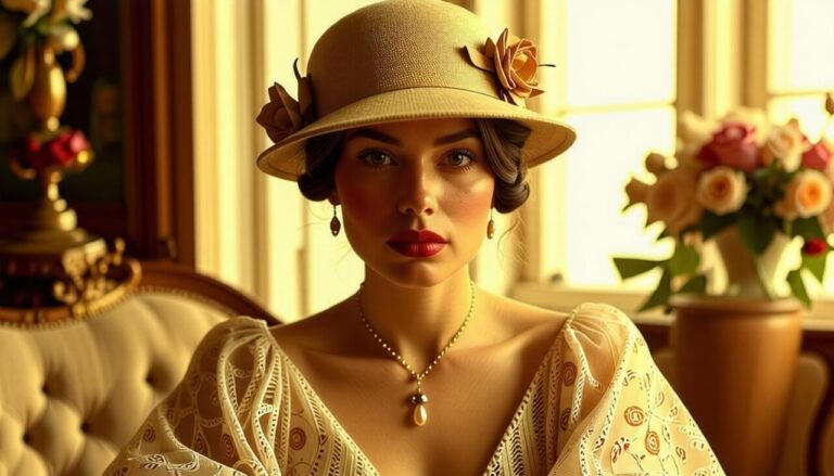 femme-elegante-vetue-dune-robe-inspiree-des-annees-1920-portant-un-chapeau-cloche-dans-un-interieur-vintage-avec-un-eclairage-doux-et-des-tons-terreux